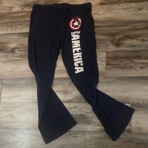 Marvel Captain America Mens Lounge PJ Pants Navy Red White Size XL